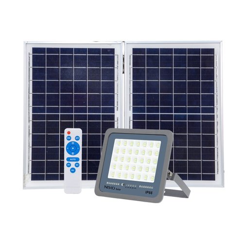תאורת הצפה סולארית אפור SUNLY 220W IP66 אור קר