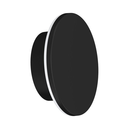 צמוד קיר שחור מט ROUND 8W IP65 3CCT