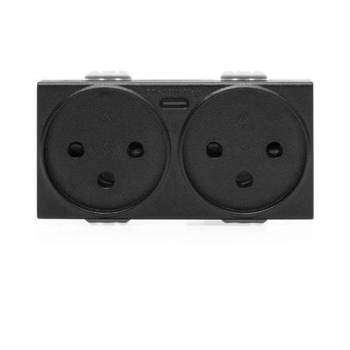 שקע כפול עם מטען USB מהיר אוניברסלי TYPE C PD ניסקו סוויץ' (35052224)