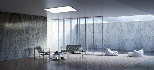 צמוד תקרה מלבן דק שחור TIME 64W 96X60CM IP40 3CCT
