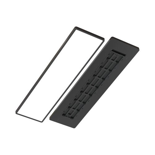 צמוד תקרה מלבן דק שחור TIME 64W 120X30CM IP40 3CCT