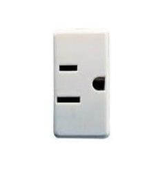 שקע אמריקאי 3 פין לבן 125V גוויס - אביזרי חשמל ותשתיות - Uriel-Shay