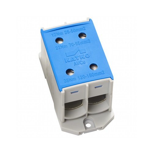 מהדק כפול לפס דין KL 2x150N כחול