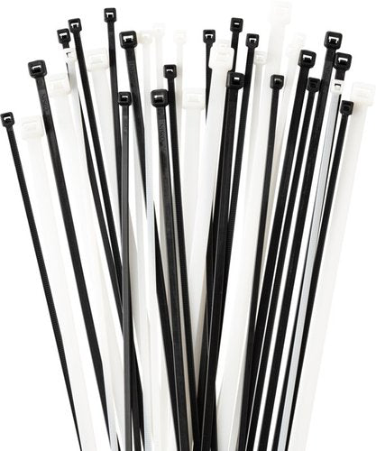 חבק ניילון שחור 100 יח' 350X4.8MM