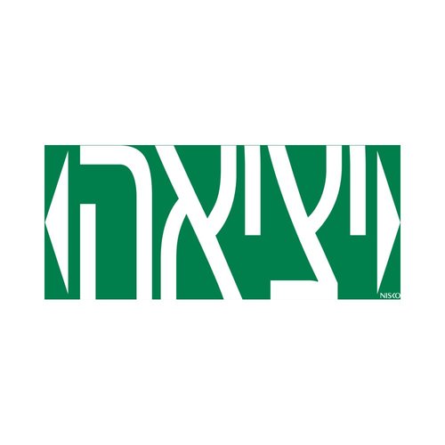 שקף יציאה חץ ימין+שמאל לשלט יציאה TRAFFIC (77855507)