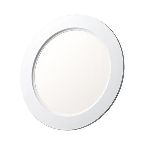 Integral white recessed LED panel "6" 12W warm light