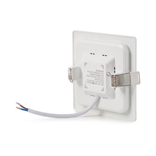 פאנל לד שקוע לבן אינטגרלי 6W 100X100 אור קר